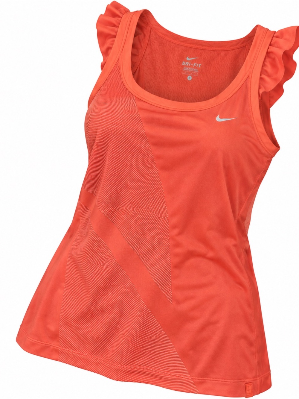 Nike Coral Performance Ruffle-Shoulder Tank Top